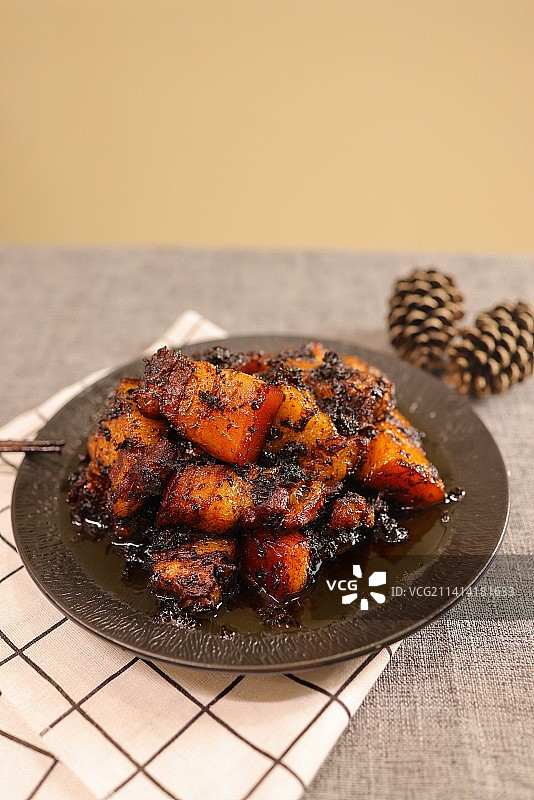 中国菜：梅干菜烧肉图片素材