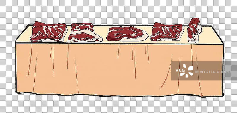 新年除夕春节年货挂件系列猪肉牛肉摊位海报腊月二十七图片素材