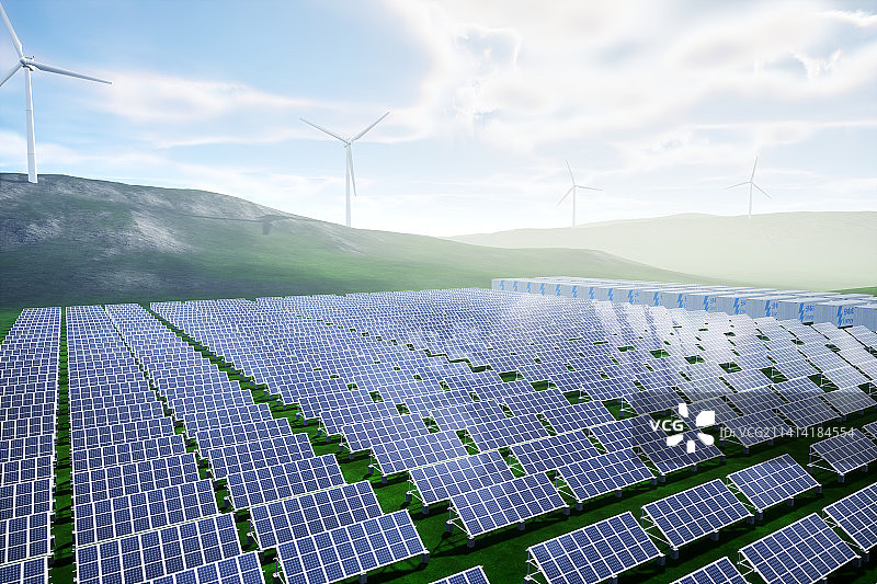 新能源，电力，碳中和，绿色，储能图片素材
