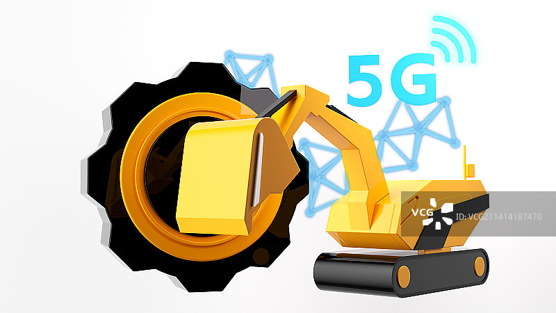 C4D智慧无人矿区场景图片素材