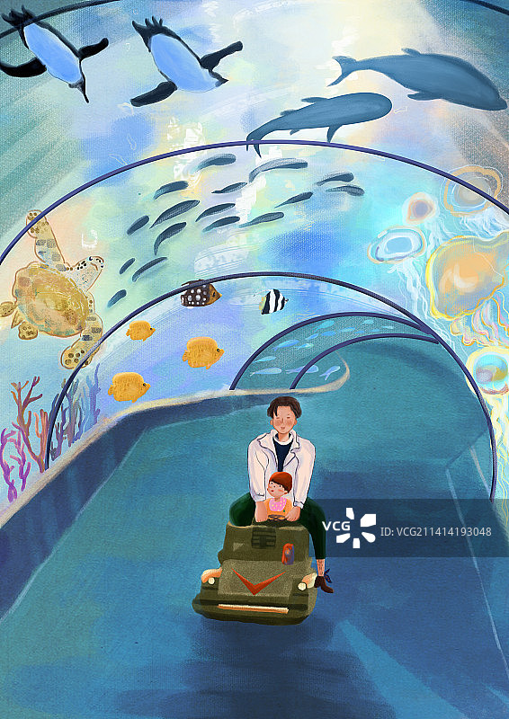 亲子插画图片素材