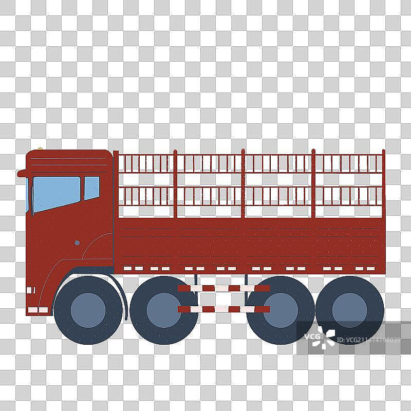 扁平风卡车图片素材