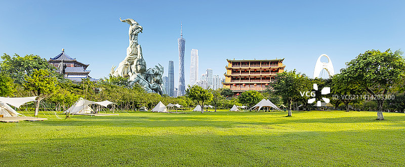 广州城市地标建筑旅游风景背景图图片素材