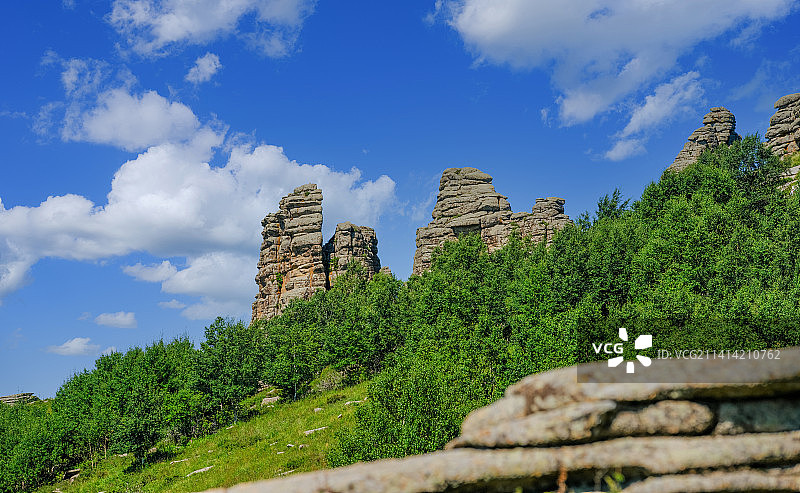 中国内蒙古赤峰克什克腾旗阿斯哈图石林草原石景图片素材