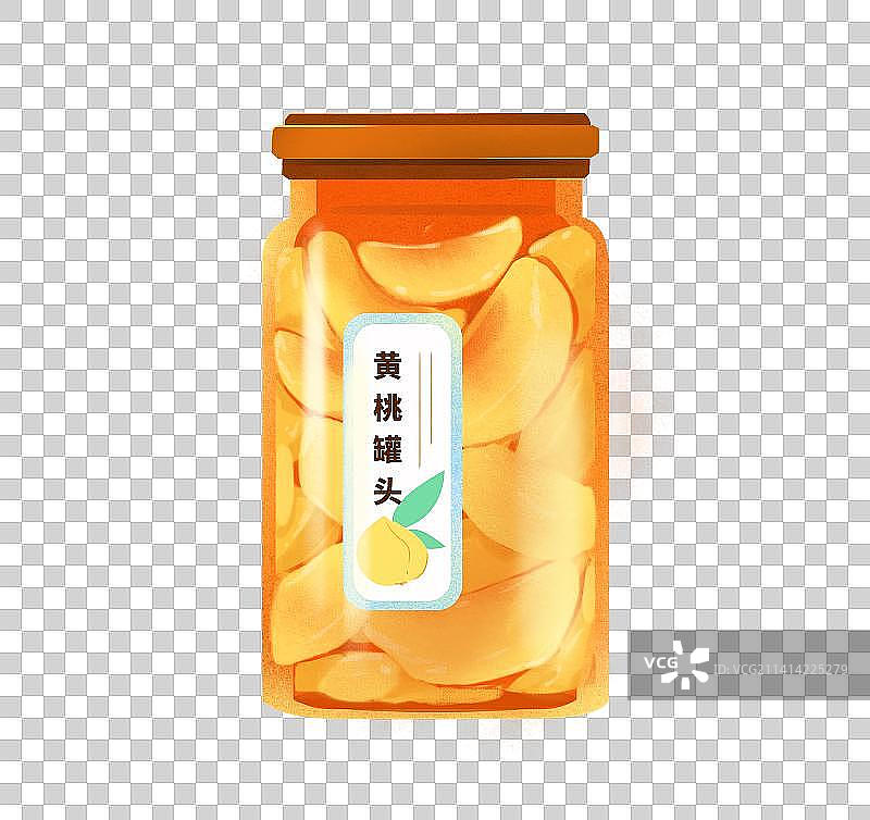 中国传统食品水果罐头维生素冷藏黄桃罐头图片素材