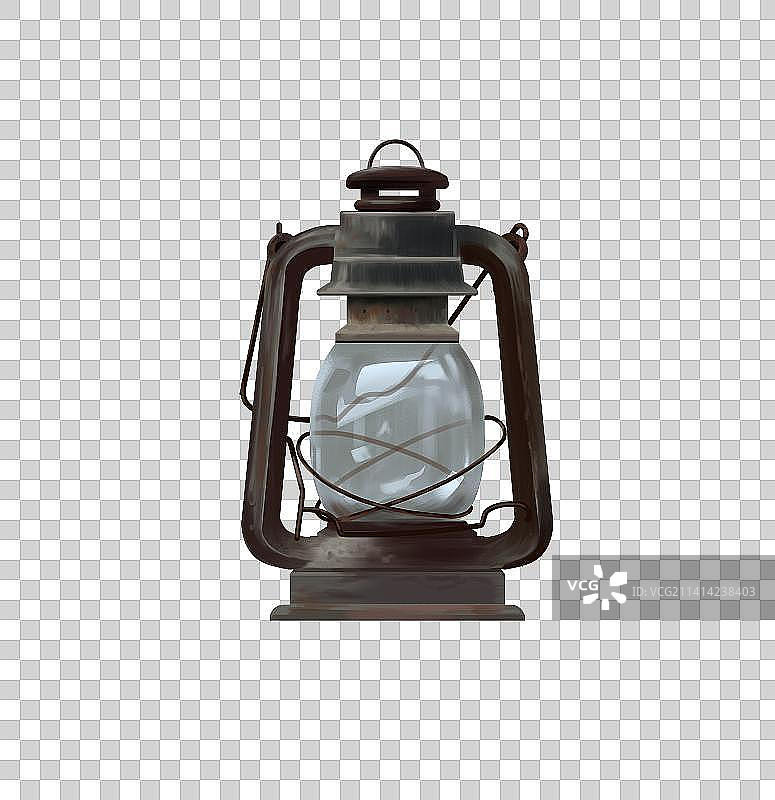 80年代90年代童年回忆小时候老物件马灯油灯元素插画图片素材