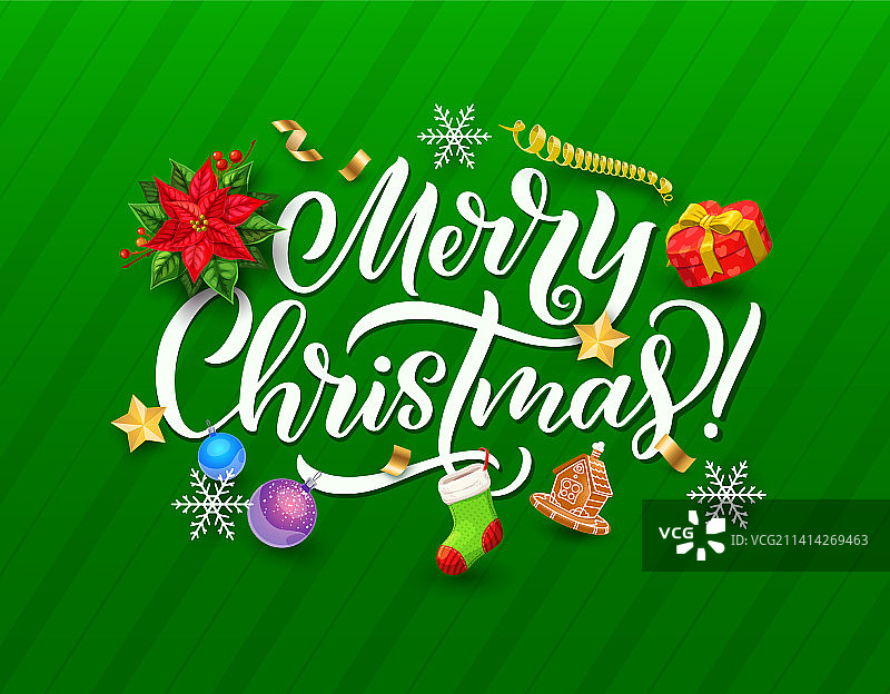 圣诞节假日字母礼物海报图片素材