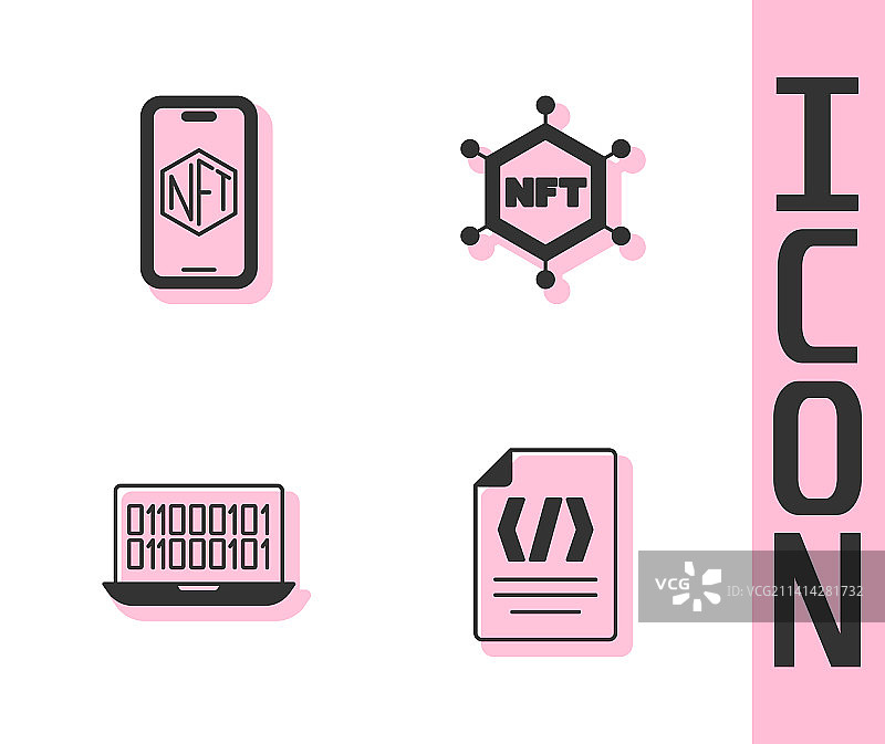 带有艺术商店App的二进制代码手机图片素材