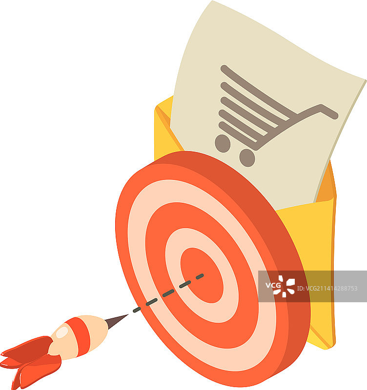 目标概念等距图标图片素材