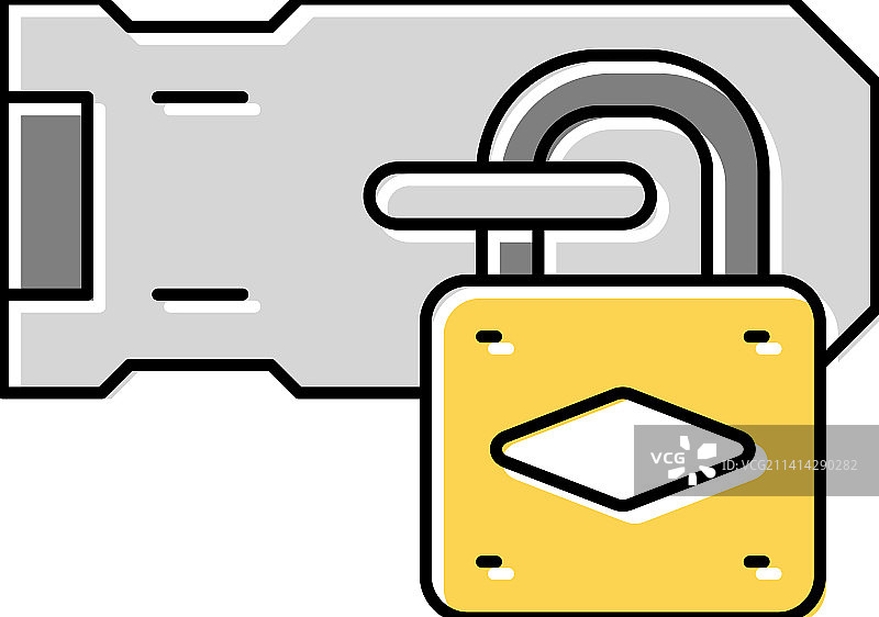 门锁彩色图标图片素材