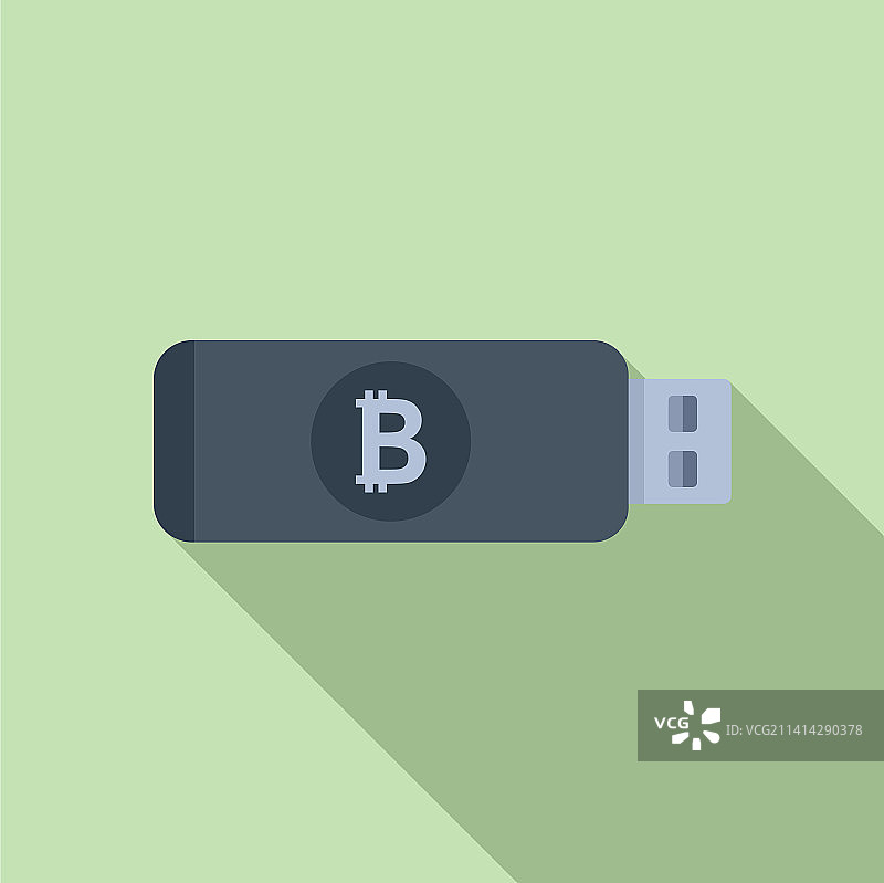加密货币USB图标比特币图片素材