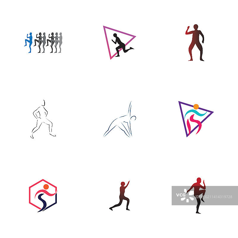 健身运动Logo和网页图片素材