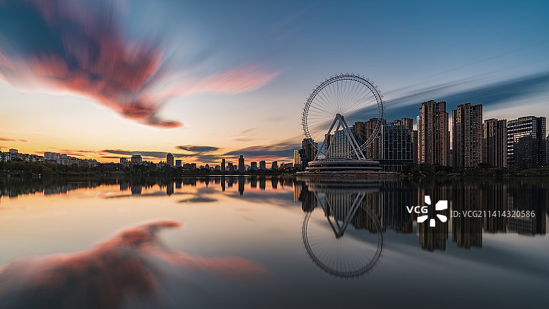 福州晋安湖摩天轮图片素材