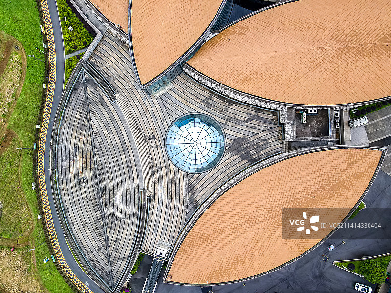 湖南长沙袁隆平水稻博物馆航拍图片素材