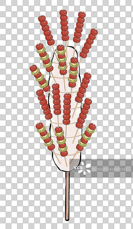 传统节日新年春节过年年货喜庆元素糖葫芦糖果棉花糖图片素材