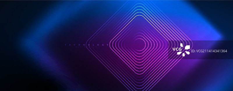 霓虹灯发光的科技线高科技未来图片素材