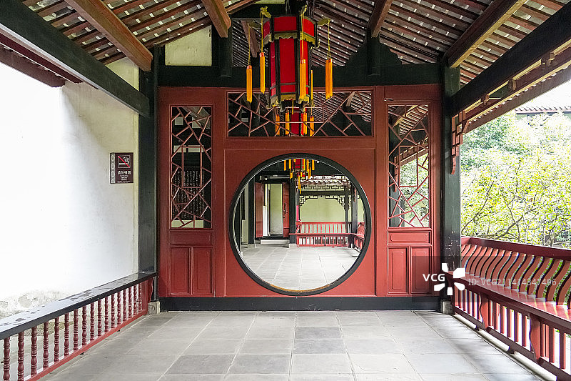 成都武侯祠中式古典建筑图片素材