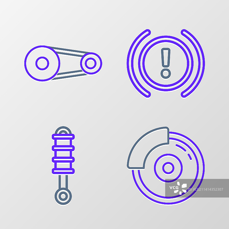 汽车刹车盘卡钳减震器合集图片素材