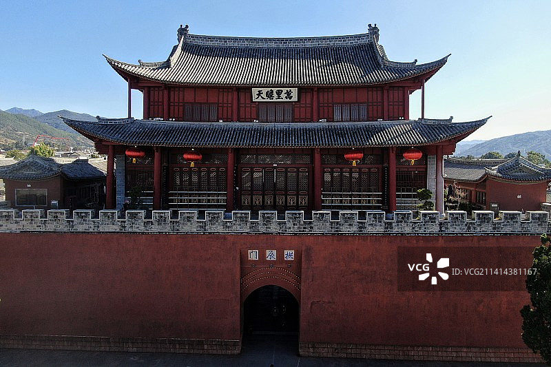 云南大理巍山古城拱辰门图片素材