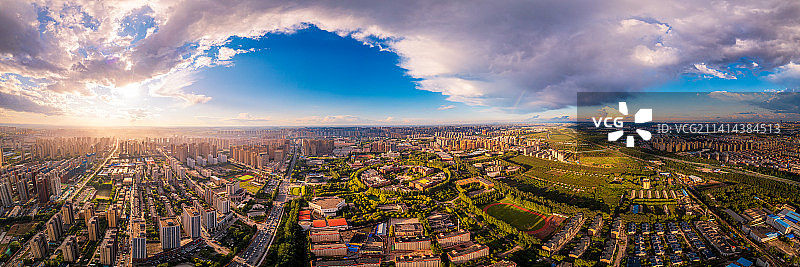 沈北新区沈阳师范大学超光视野航拍全景图片素材