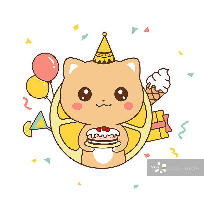 过生日的小猫图片素材