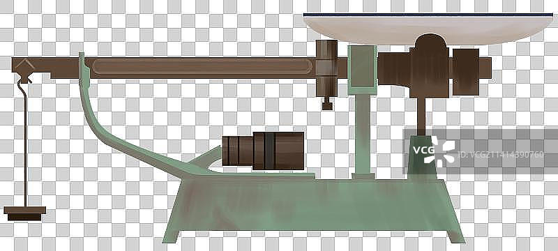 80年代90年代老物件童年回忆天平称量器元素插画图片素材