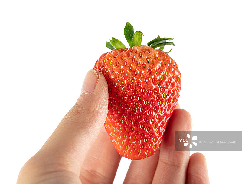 新鲜的草莓孤立在白色背景上图片素材