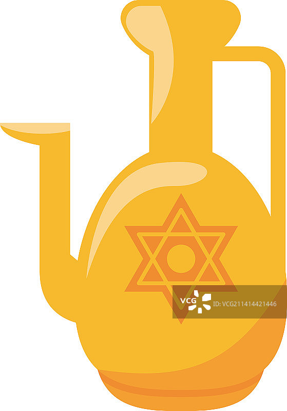 带犹太星星的茶壶图片素材
