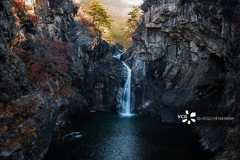 三釜渊瀑布图片素材