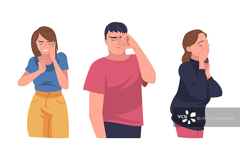 哭泣的人物角色啜泣图片素材