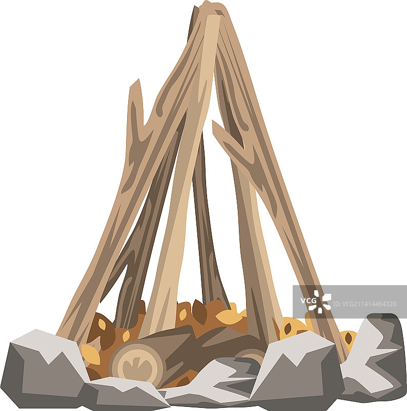 燃烧的木柴图标图片素材