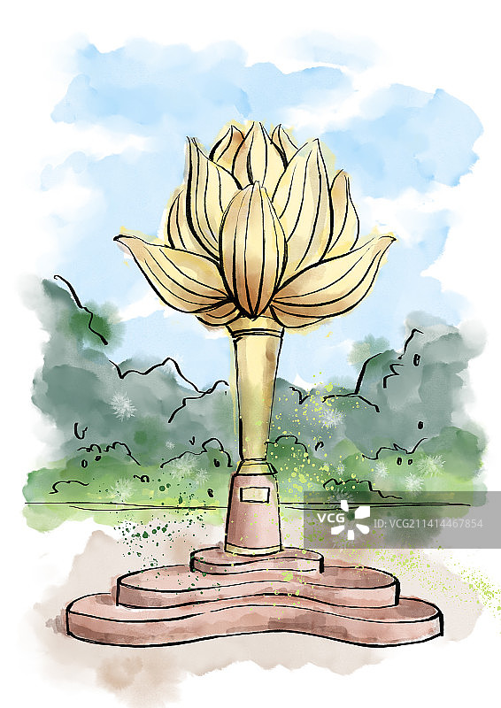 澳门金莲花广场图片素材