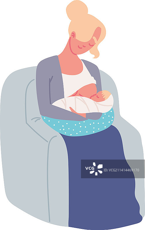 妈妈和宝宝哺乳图片素材