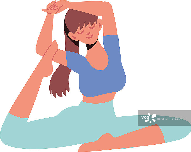 女性做瑜伽图片素材