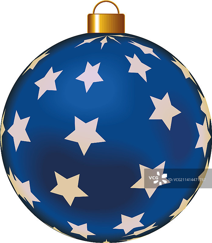 星光闪耀的圣诞球图片素材