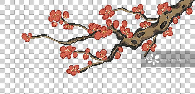 中国风年俗节日腊八节节日梅花冬天节气元素素材图片素材