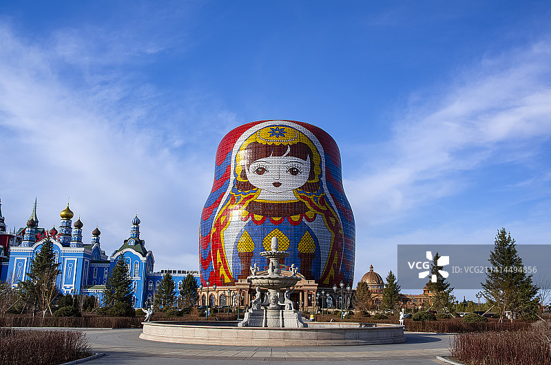 内蒙古呼伦贝尔满洲里套娃广场图片素材