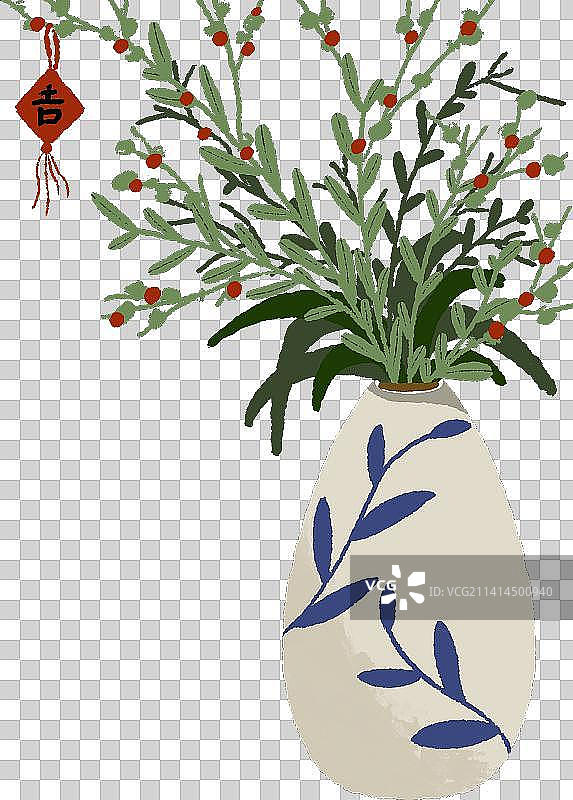 银柳插花图片素材