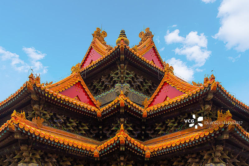 北京故宫角楼局部特写图片素材