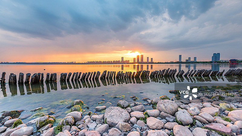 内蒙古鄂尔多斯市红海子湿地公园图片素材