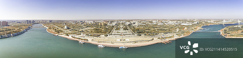 内蒙古鄂尔多斯市康巴什区全景图片素材