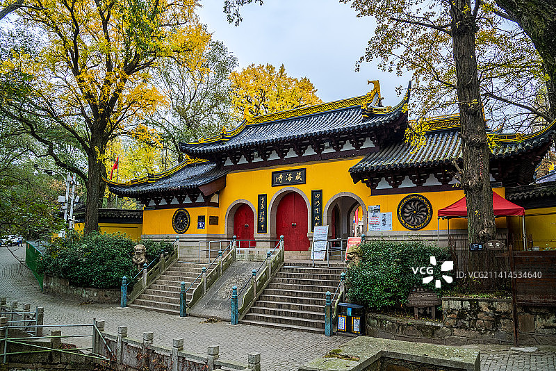 秋到藏海寺图片素材