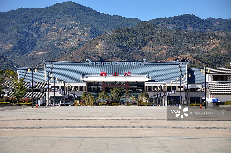 云南大理巍山站图片素材