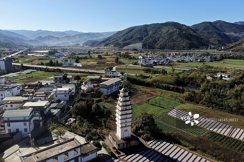 云南大理巍山文笔塔图片素材