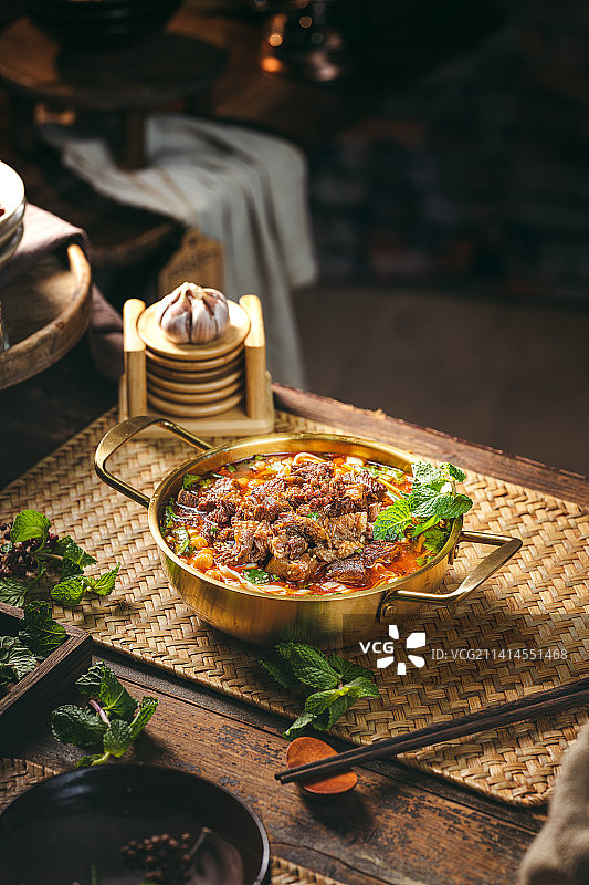 攀枝花羊肉汤 攀枝花羊肉面 川南传统美食 薄荷羊肉面图片素材