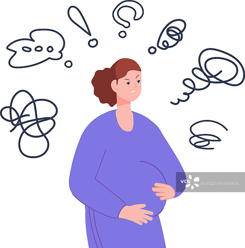 有抑郁想法的孕妇图片素材
