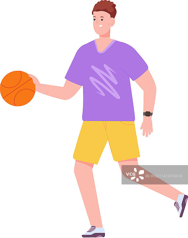 篮球运动员持球图片素材