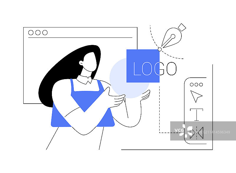 抽象概念的logo设计图片素材