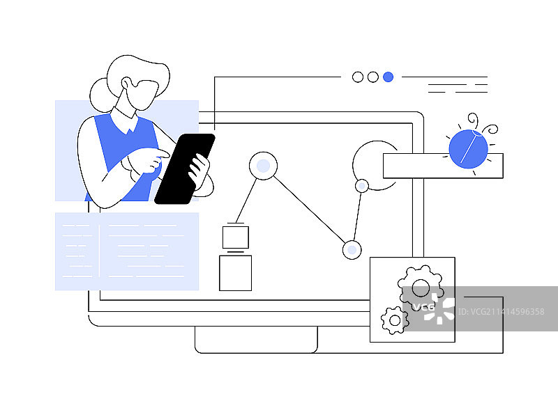 自动化测试抽象概念图片素材