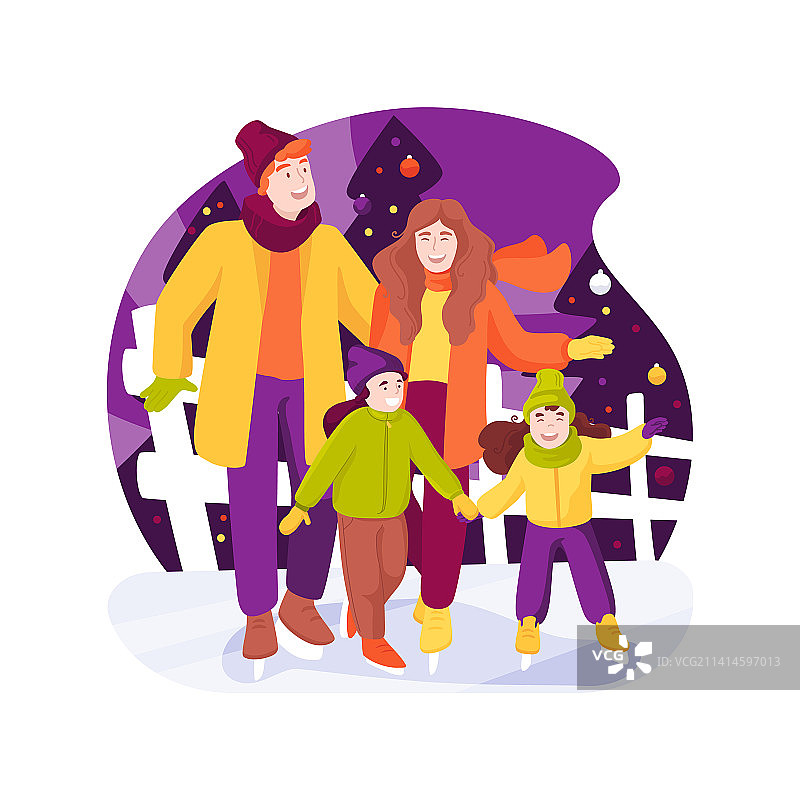 卡通冰场图片素材